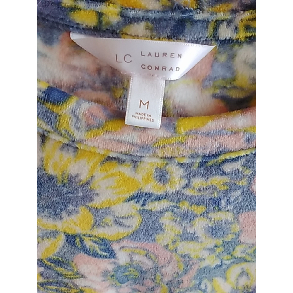 🛍  Women's LC Lauren Conrad Floral Print Sweatshirt Size M - Picture 3 of 9